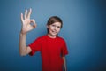 Teenager boy twelve years old European appearance Royalty Free Stock Photo