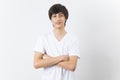 Teenager boy wearing t-shirt over white isolated background Royalty Free Stock Photo