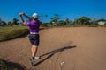 Teenager Bunker Shot Golf Practice