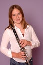 Teenager with clarinet