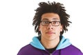 Teenager with crazy hair isolated Royalty Free Stock Photo