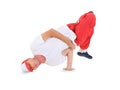 Teenager dancing break dance in action Royalty Free Stock Photo