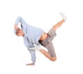 Teenager dancing break dance in action Royalty Free Stock Photo