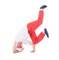 Teenager dancing break dance in action Royalty Free Stock Photo