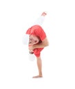 Teenager dancing break dance action Royalty Free Stock Photo