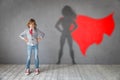 Teenager dreams of becoming a superhero Royalty Free Stock Photo