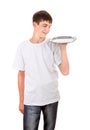 Teenager with Empty Salver