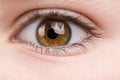 Teenager eye macro Royalty Free Stock Photo