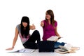 Teenager girls studying Royalty Free Stock Photo