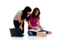Teenager girls studying Royalty Free Stock Photo