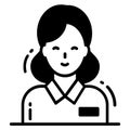 teenager icon, single avatar vector illustration