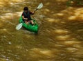 Teenager in a Kayak at Pigg River Ramble