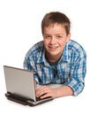 Teenager And Netbook