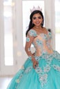 Teenager In Quinceanera Dress Royalty Free Stock Photo