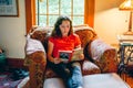 Teenager Reading Ray Bradbury Book