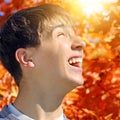 Teenager rejoices Autumn