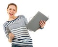 Teenager schoolgirl with textbook Royalty Free Stock Photo