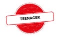 teenager stamp on white Royalty Free Stock Photo