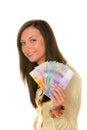 Teenager with Swiss Francs