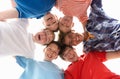 Teenagers in circle Royalty Free Stock Photo