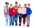 Teenagers with different clothes standing together Royalty Free Stock Photo