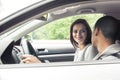 Teenagers driving car Royalty Free Stock Photo