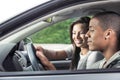 Teenagers driving car Royalty Free Stock Photo