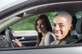 Teenagers driving car Royalty Free Stock Photo