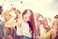 Teenagers Friends Beach Party Happiness Concept Royalty Free Stock Photo