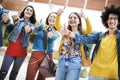 Teenagers friends friendship students concept Royalty Free Stock Photo