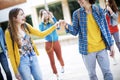 Teenagers friends friendship students concept Royalty Free Stock Photo