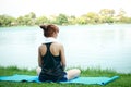 Teenagers love health. Come and exercise at the park Royalty Free Stock Photo