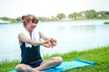 Teenagers love health. Come and exercise at the park Royalty Free Stock Photo