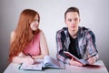 Teenagers love at school Royalty Free Stock Photo