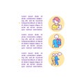 Teenagers mental health concept line icons with text