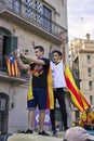 Teenagers at National Day of Catalonia Royalty Free Stock Photo