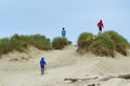 Teenagers on Sand Dunes on the Oregon Coast Royalty Free Stock Photo