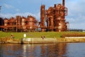 Teenagers sitting at Gas Works Park