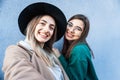 Teenagers smiling at the camera Royalty Free Stock Photo
