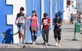 Teenagers on the streets of Cienfuegos.