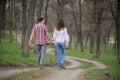 Teenagers Walking Along Alley Royalty Free Stock Photo