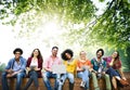 Teenagers Young Team Together Cheerful Concept Royalty Free Stock Photo