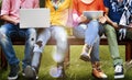 Teenagers Young Team Together Cheerful Concept Royalty Free Stock Photo