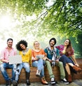 Teenagers Young Team Together Cheerful Concept Royalty Free Stock Photo