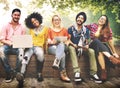 Teenagers Young Team Together Cheerful Concept Royalty Free Stock Photo