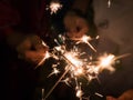 Teenages Igniting The Sparklers