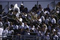 Teens attending a high school football game Royalty Free Stock Photo