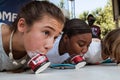 Teens Compete In Ice Cream Eating Contest At Atlanta Festival Royalty Free Stock Photo