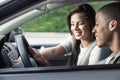 Teens driving car Royalty Free Stock Photo