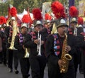 Teens in the Marching Band at the los Angeles County Fair Royalty Free Stock Photo